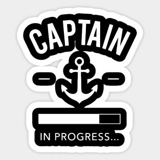 Captain in Progress Sticker